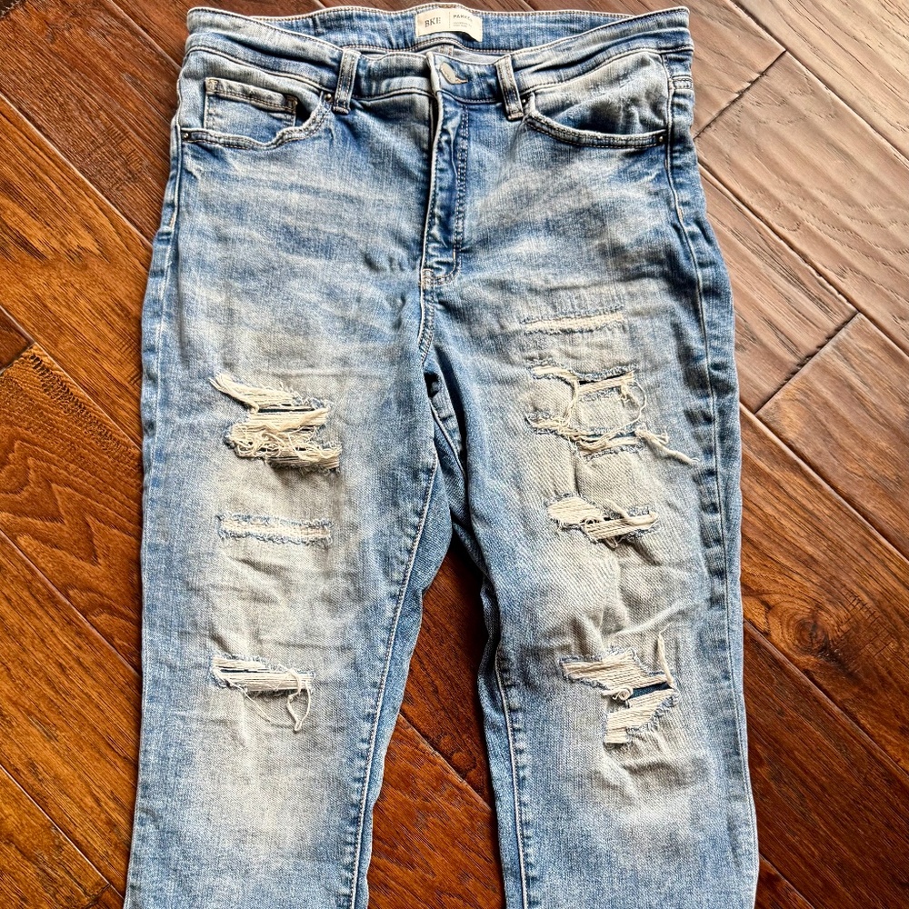 BKE Parker Destroyed Relaxed Denim jean